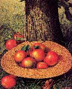 Prentice, Levi Wells Apples, Hat, and Tree oil